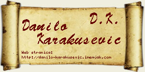 Danilo Karakušević vizit kartica